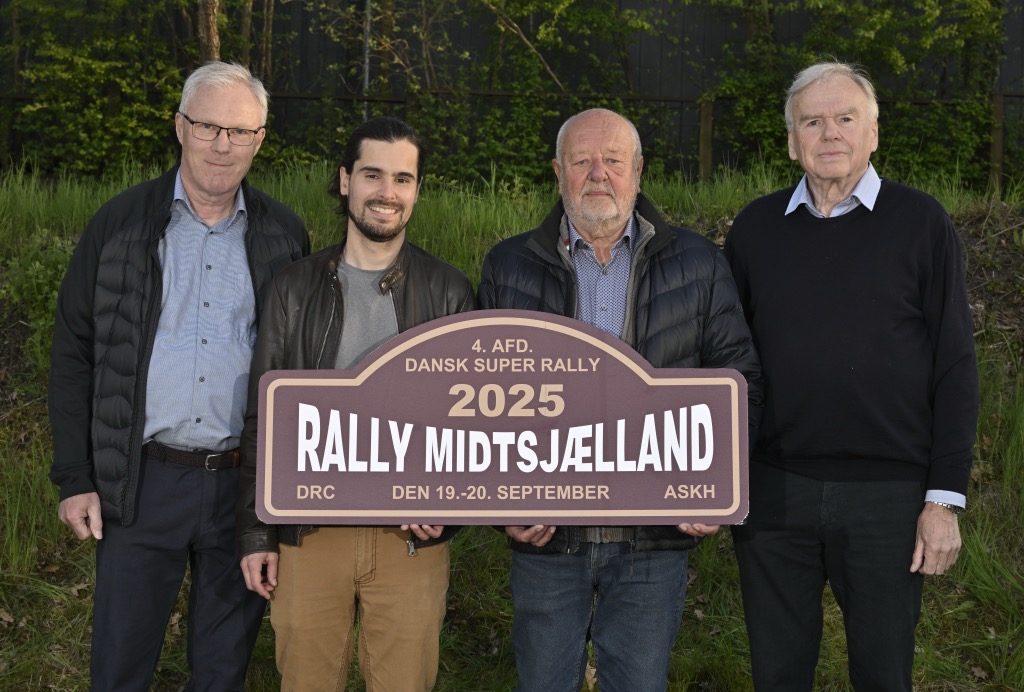 Eventchef Kenneth Saust, assisterende løbsleder Martin Laursen, løbsleder Finn Højlund og arrangementschef Jørgen Esbensen står i spidsen for den største sjællandske rallysatsning i mange år.
(Foto: Michael Eisenberg)